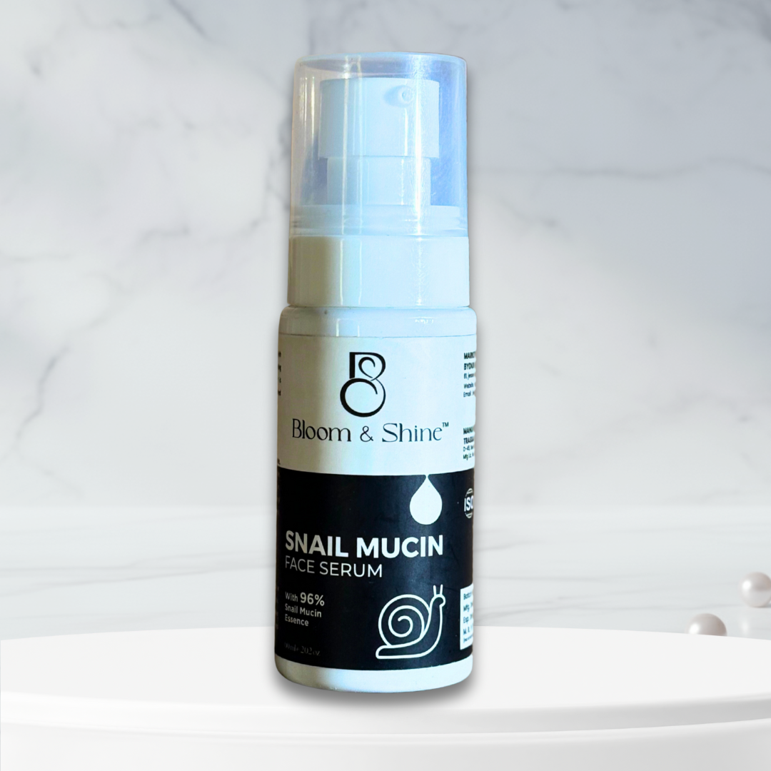 Snail Mucin Face Serum 96% Snail Secretion Filtrate with Multi-Molecular Hyaluronic Acid & Niacinamide – 60 ml